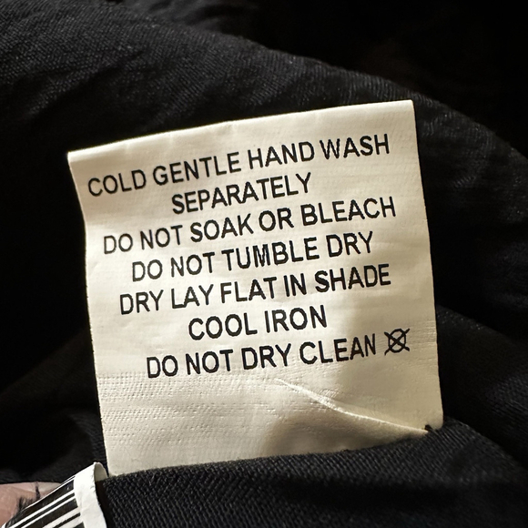 Dissh Monty Linen Black Maxi Dress Pockets Square Neck Puff Sleeves Lined US 6 - Picture 12 of 12